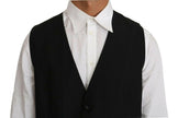 Dolce & Gabbana Black Solid Wool Silk Vest - GENUINE AUTHENTIC BRAND LLC  