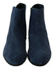 Dolce & Gabbana Blue Suede Embellished Studded Boots Shoes - GENUINE AUTHENTIC BRAND LLC  