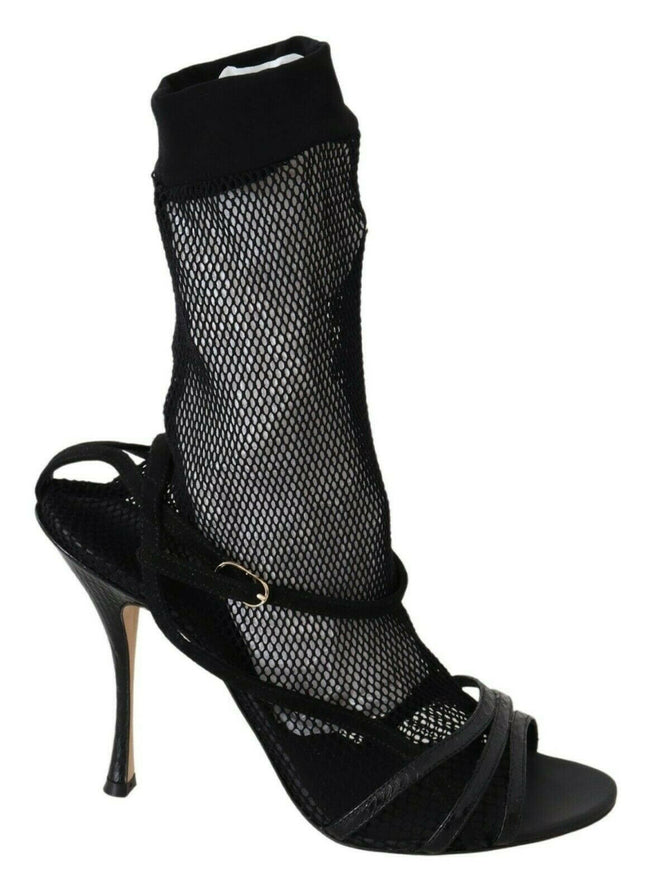 Dolce & Gabbana Black Suede Short Boots Sandals Shoes - GENUINE AUTHENTIC BRAND LLC  