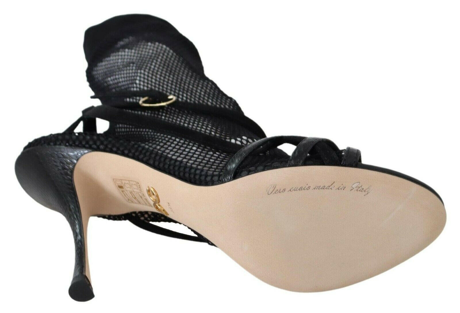 Dolce & Gabbana Black Suede Short Boots Sandals Shoes - GENUINE AUTHENTIC BRAND LLC  