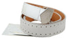 GF Ferre White Leather Hexagon Logo Buckle Waist Belt - GENUINE AUTHENTIC BRAND LLC  
