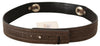 Costume National Brown Leather Silver Fastening Belt - GENUINE AUTHENTIC BRAND LLC  