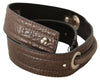 Costume National Brown Leather Silver Fastening Belt - GENUINE AUTHENTIC BRAND LLC  