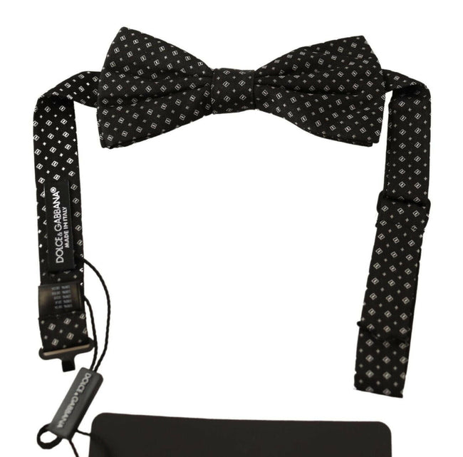Dolce & Gabbana Black 100% Silk Adjustable Neck Papillon Tie - GENUINE AUTHENTIC BRAND LLC  