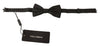 Dolce & Gabbana Black 100% Silk Adjustable Neck Papillon Tie - GENUINE AUTHENTIC BRAND LLC  