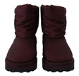 Dolce & Gabbana Bordeaux Nylon Boots Padded Mid Shoes - GENUINE AUTHENTIC BRAND LLC  