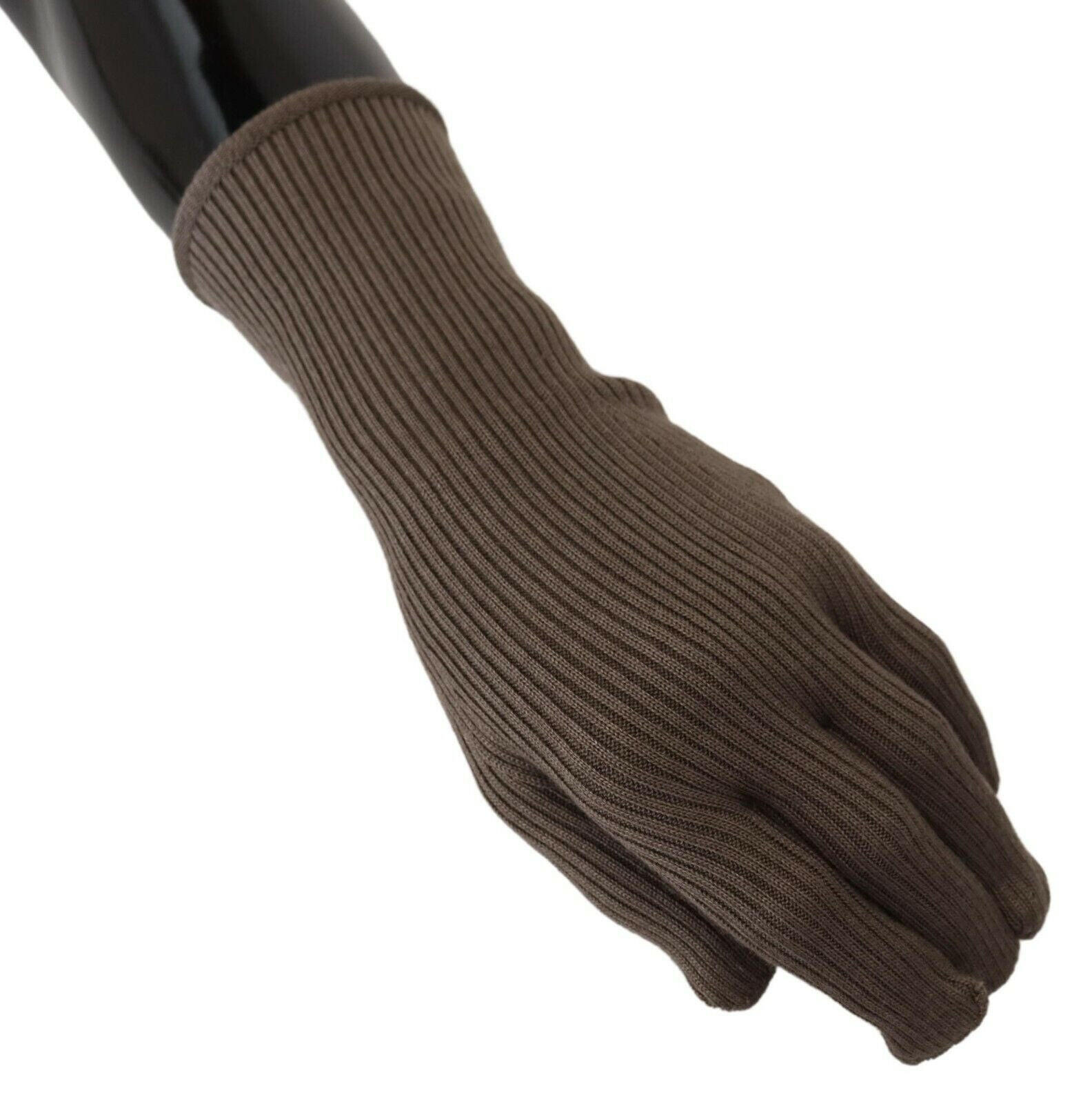 Dolce & Gabbana Gray Cashmere knitted Hands Mitten Mens Gloves - GENUINE AUTHENTIC BRAND LLC  