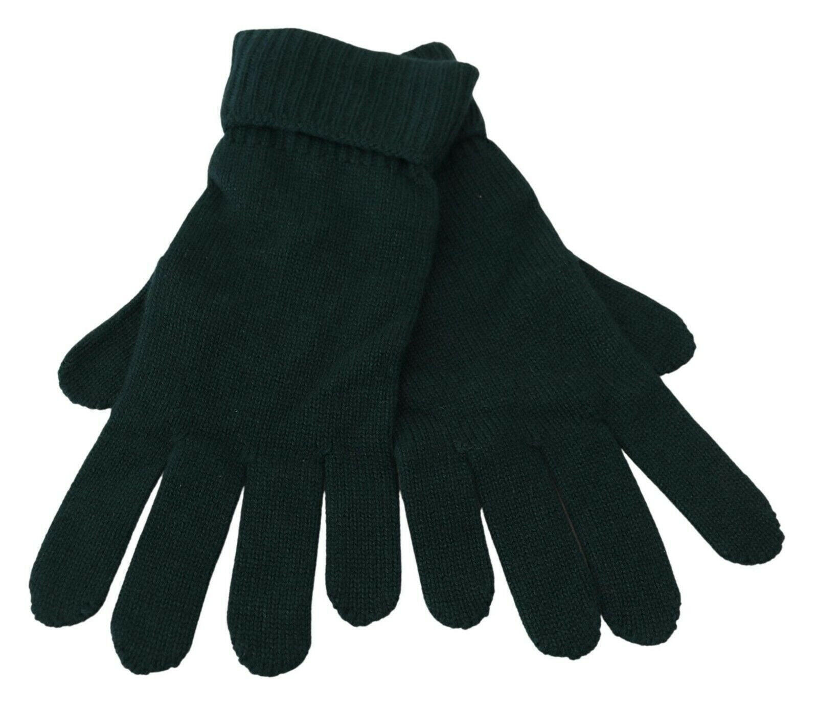 Dolce & Gabbana Green Wrist Length Cashmere Knitted Gloves - GENUINE AUTHENTIC BRAND LLC  
