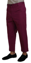 Dolce & Gabbana Magenta Cotton DG Logo Pocket Trouser Pants - GENUINE AUTHENTIC BRAND LLC  