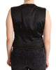Dolce & Gabbana Black Sequin V-Neck Sleeveless Vest Tank Top - GENUINE AUTHENTIC BRAND LLC  