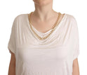Guess By Marciano White Short Sleeves Gold Chain T-shirt Top - GENUINE AUTHENTIC BRAND LLC  