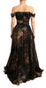 Dolce & Gabbana Multicolored Floral Off Shoulder Gown Dress - GENUINE AUTHENTIC BRAND LLC  