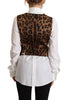 Dolce & Gabbana Black Stripes Wool V-neck Sleeveless Button Vest Top - GENUINE AUTHENTIC BRAND LLC  