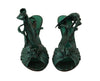 Dolce & Gabbana Emerald Exotic Leather Heels Sandals Shoes - GENUINE AUTHENTIC BRAND LLC  
