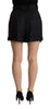 Dolce & Gabbana Black Stripes Wool High Waist Trouser Bermuda Shorts - GENUINE AUTHENTIC BRAND LLC  