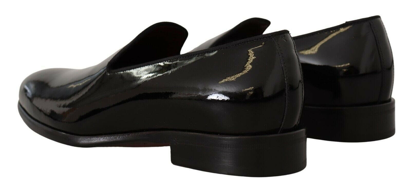 Dolce & Gabbana Black Patent Leather Formal Loafers Dress Shoes - GENUINE AUTHENTIC BRAND LLC  