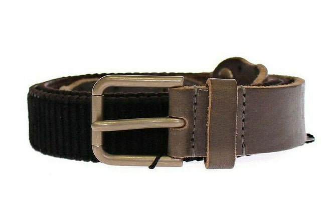 Dolce & Gabbana Brown Leather Logo Cintura Gürtel Belt - GENUINE AUTHENTIC BRAND LLC  