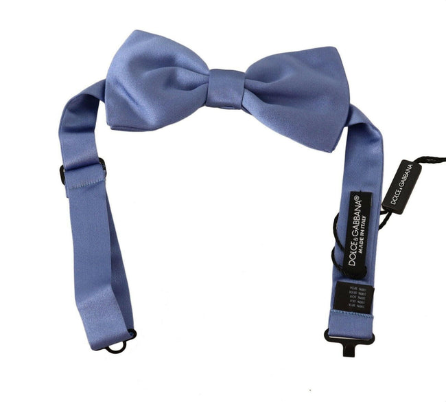 Dolce & Gabbana Purple 100% Silk Adjustable Neck Papillon Bow Tie - GENUINE AUTHENTIC BRAND LLC  