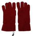 Dolce & Gabbana Red 100% Cashmere Knit Hands Mitten Mens Gloves - GENUINE AUTHENTIC BRAND LLC  