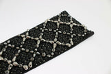 Dolce & Gabbana Black Leather Crystal Beaded Finger Free Gloves - GENUINE AUTHENTIC BRAND LLC  