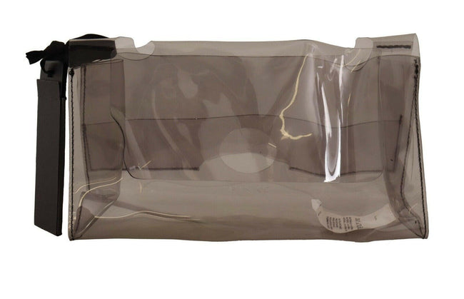 PINKO Black Clear Plastic Transparent Pouch Purse Clutch Bag - GENUINE AUTHENTIC BRAND LLC  
