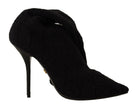 Dolce & Gabbana Black Stretch Socks Knee High Booties Shoes - GENUINE AUTHENTIC BRAND LLC  
