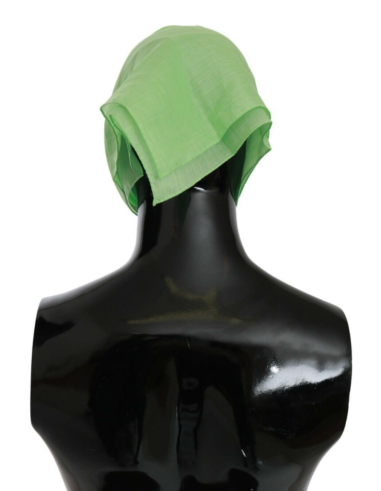 Versace Apple Green Linen Square Foulard Head Wrap Scarf - GENUINE AUTHENTIC BRAND LLC  