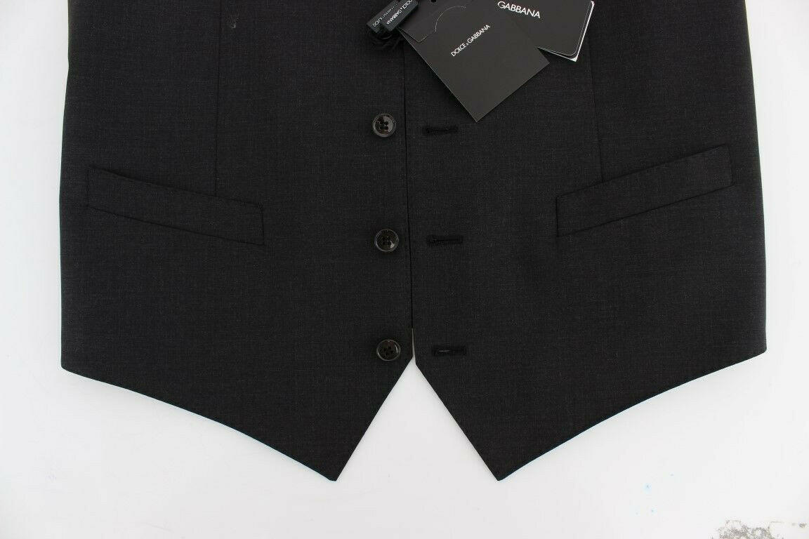 Dolce & Gabbana Gray Wool Stretch Dress Blazer Vest - GENUINE AUTHENTIC BRAND LLC  