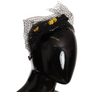 Dolce & Gabbana Silver Tiara Crystals Fruits Black Mesh Diadem Headband - GENUINE AUTHENTIC BRAND LLC  