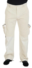 Dolce & Gabbana Off White Corduroy Zipper Pocket Trouser Pants - GENUINE AUTHENTIC BRAND LLC  
