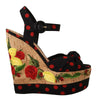 Dolce & Gabbana Multicolor Platform Wedges Sandals Charmeuse Shoes - GENUINE AUTHENTIC BRAND LLC  