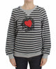 Exte Gray Striped Cotton Crewneck Sweater - GENUINE AUTHENTIC BRAND LLC  