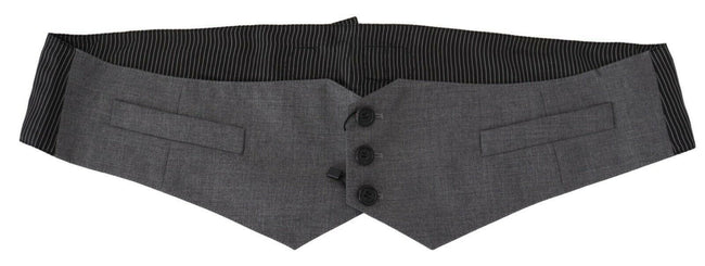 Dior Black Stripes Button Men Waist Cintura Cummerbund - GENUINE AUTHENTIC BRAND LLC  