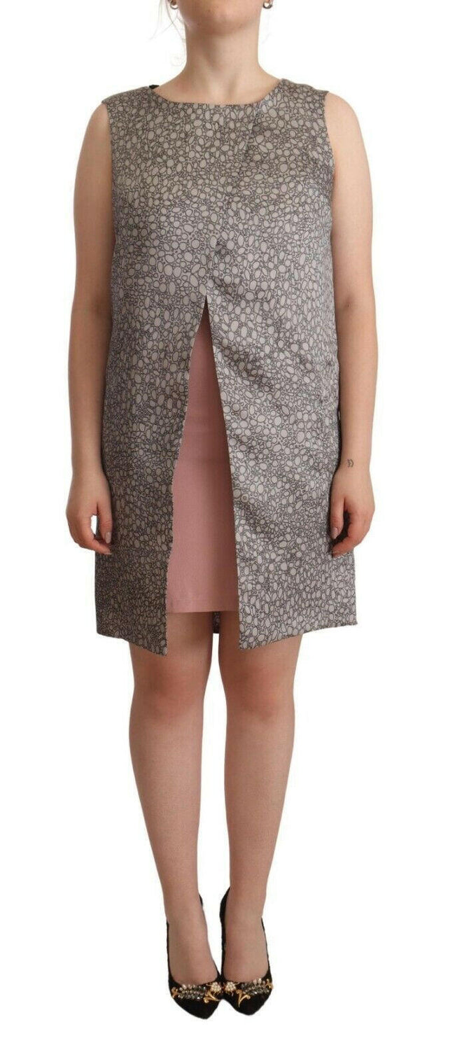 Comeforbreakfast Gray Sleeveless Shift Knee Length Dress - GENUINE AUTHENTIC BRAND LLC  