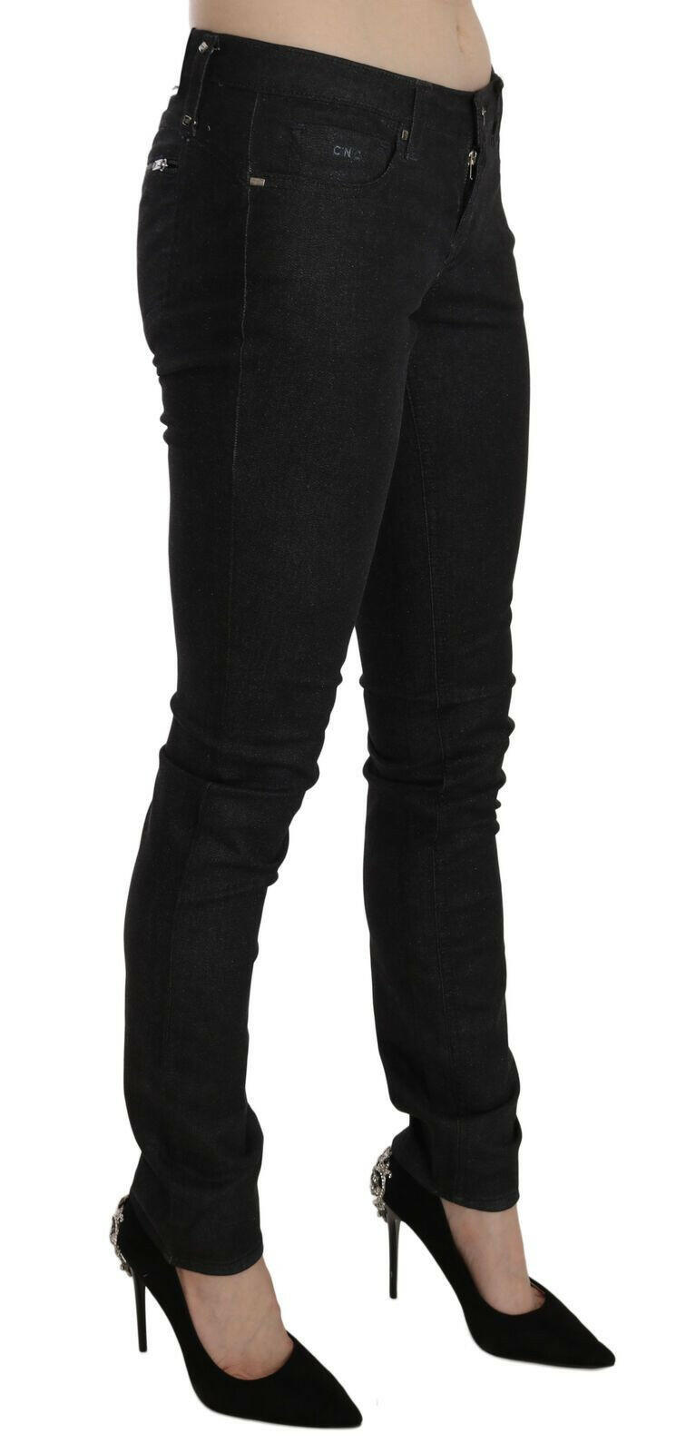Costume National Black Low Waist Skinny Casual Denim Jeans - GENUINE AUTHENTIC BRAND LLC  