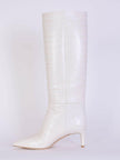 Paris Texas Croco Leather Print Stiletto 60 Boot in Ivory - GENUINE AUTHENTIC BRAND LLC  