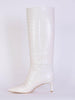 Paris Texas Croco Leather Print Stiletto 60 Boot in Ivory - GENUINE AUTHENTIC BRAND LLC  