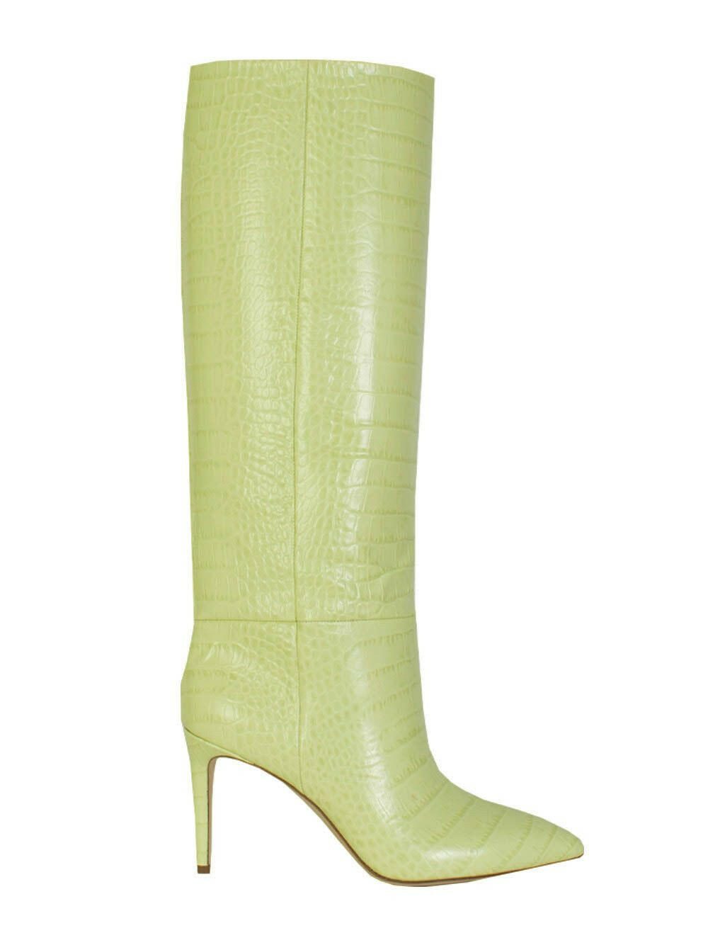 Paris Texas Croco Leather Print in Lime Stiletto 85 Boot - GENUINE AUTHENTIC BRAND LLC  