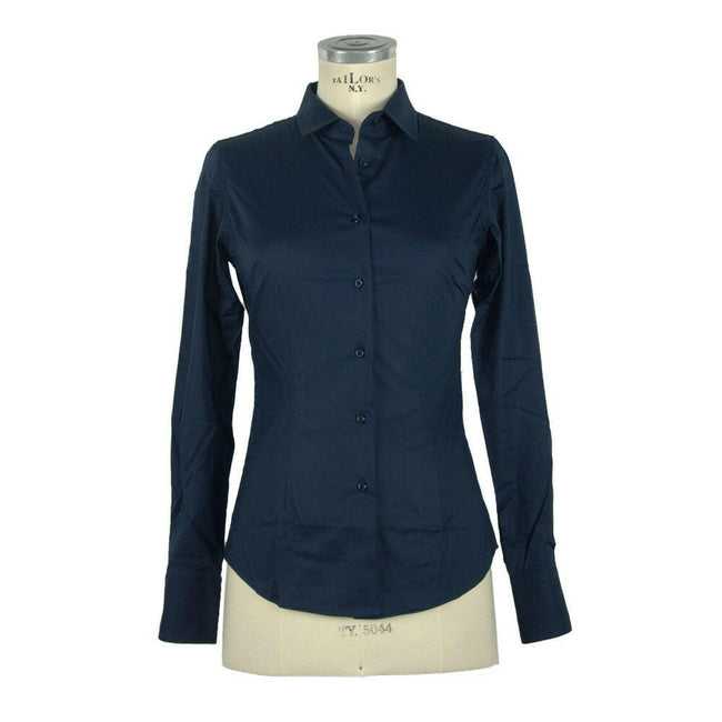 Made in Italy Blue Cotton Shirt - GENUINE AUTHENTIC BRAND LLC  