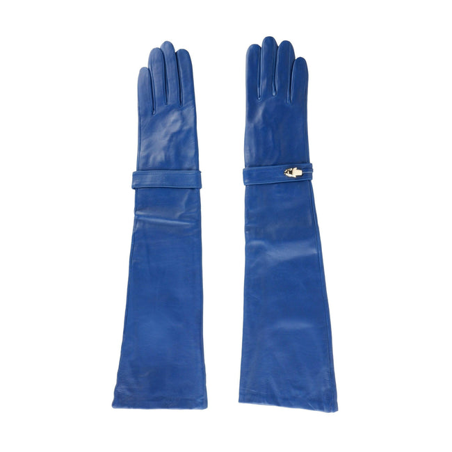 Cavalli Class Blue Leather Di Lambskin Glove - GENUINE AUTHENTIC BRAND LLC  