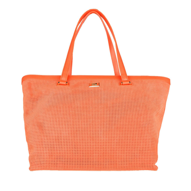 Cavalli Class Orange Leather Di Calfskin Handbag - GENUINE AUTHENTIC BRAND LLC  