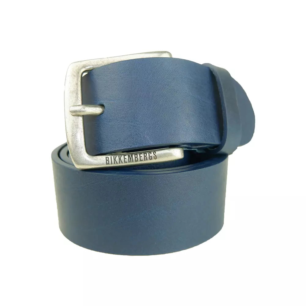 Bikkembergs Blue Leather Belt - GENUINE AUTHENTIC BRAND LLC  